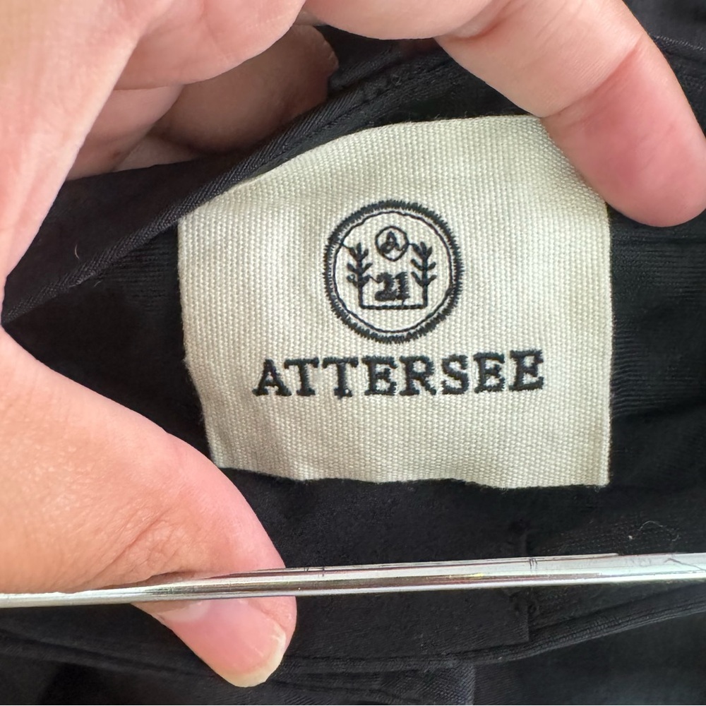 Attersee Black Wide Leg Trouser Pants Linen Blend - Picture 6 of 11